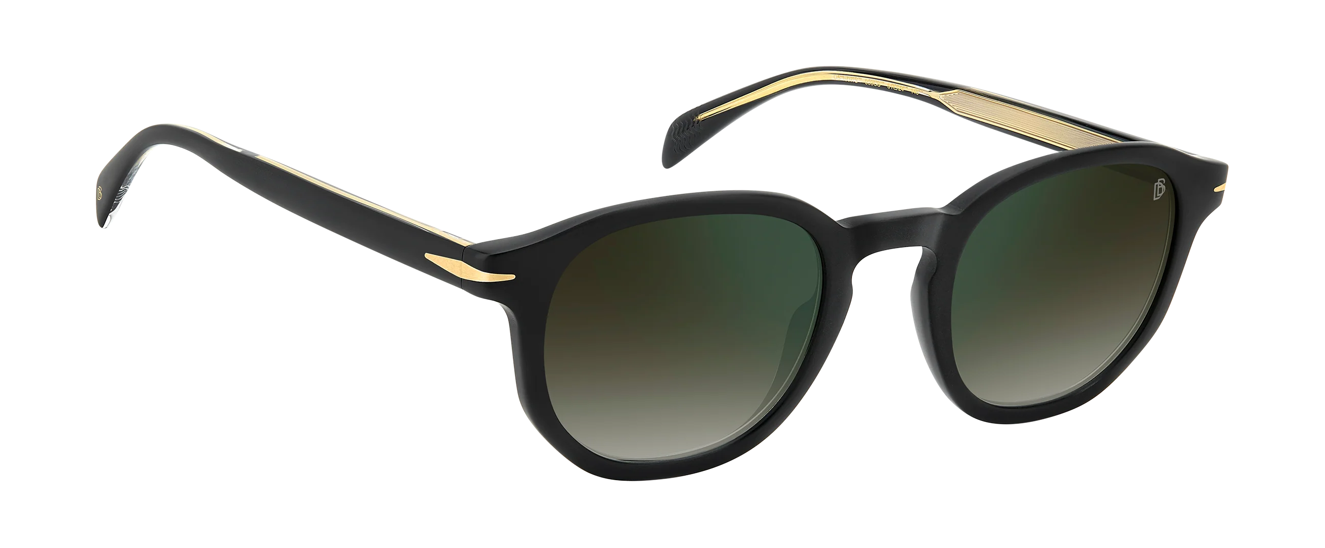 DB 1007/S - Matte Black - Green Shaded Green Mirror - Image 4