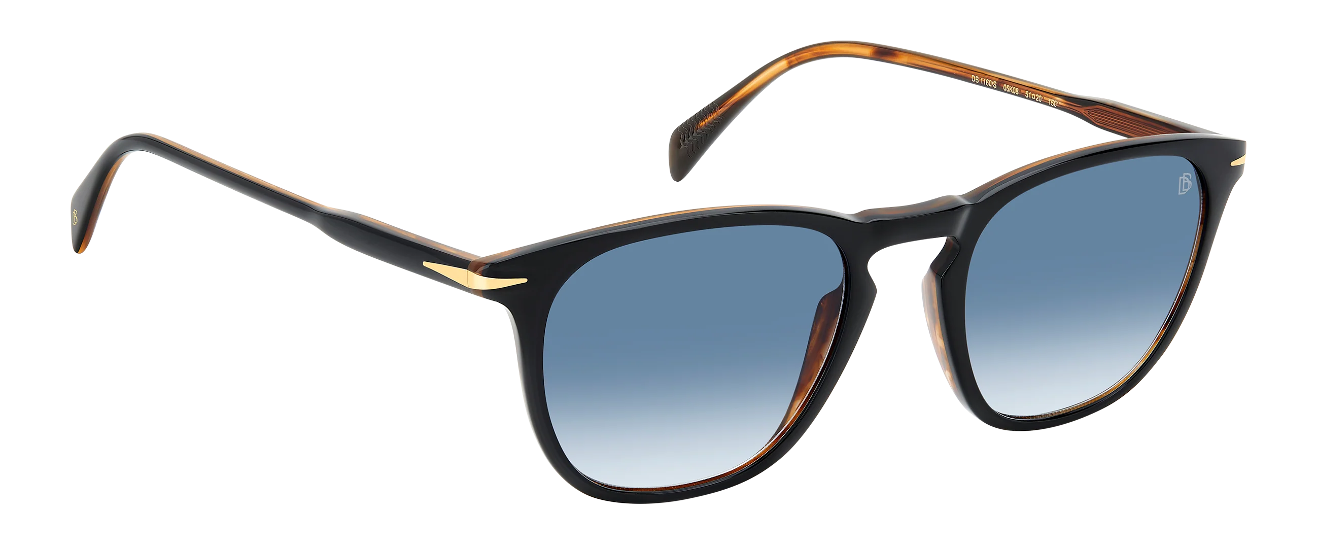 DB 1160/S - Black Striped Brown - Dk Blue Shaded - Image 3
