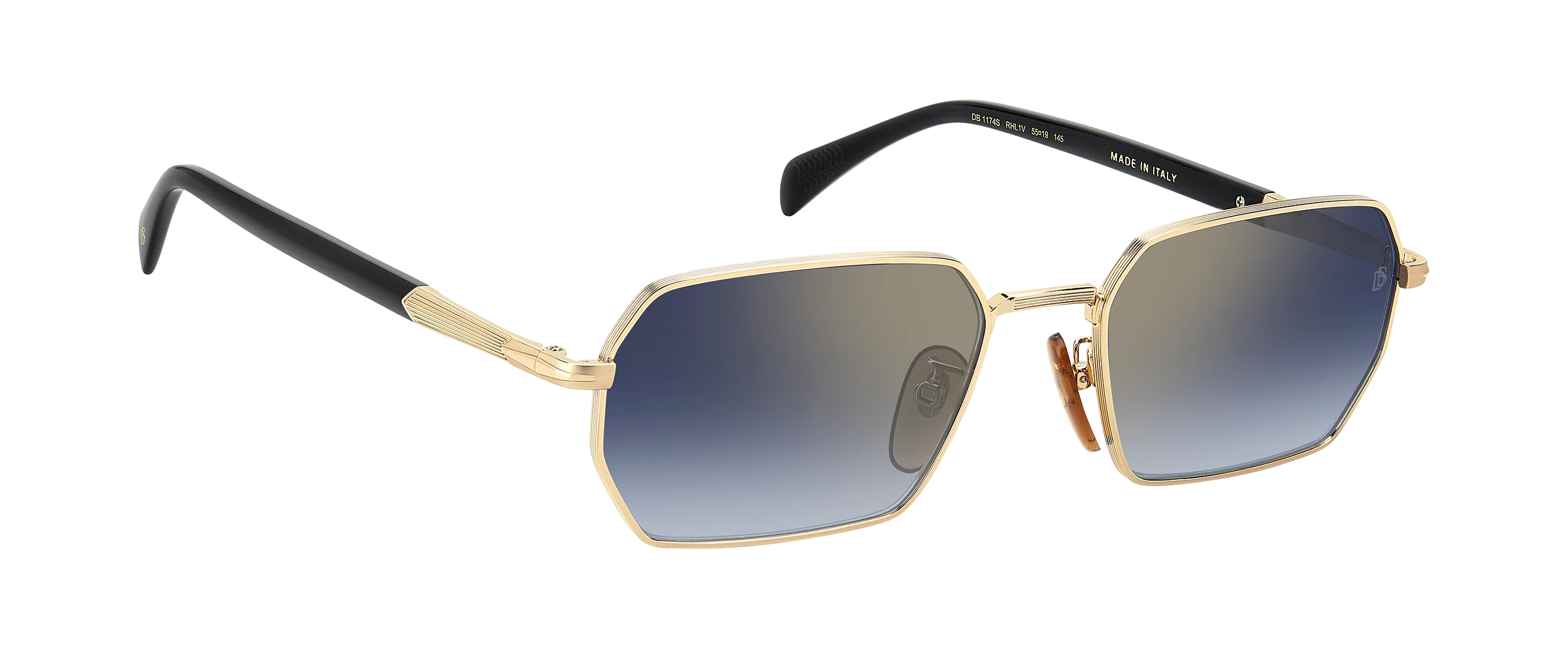 DB 1174/S - Gold Black 2 - Blue Shaded Gold Mirror - Image 3