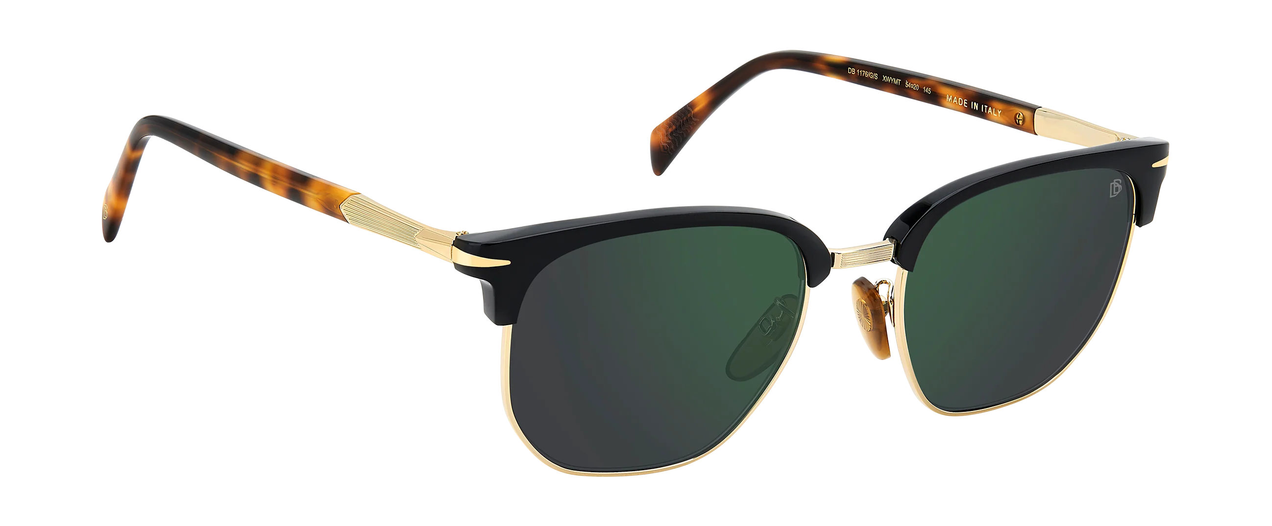 DB 1176/G/S - Black Havana Gold - Green Mirror - Image 3