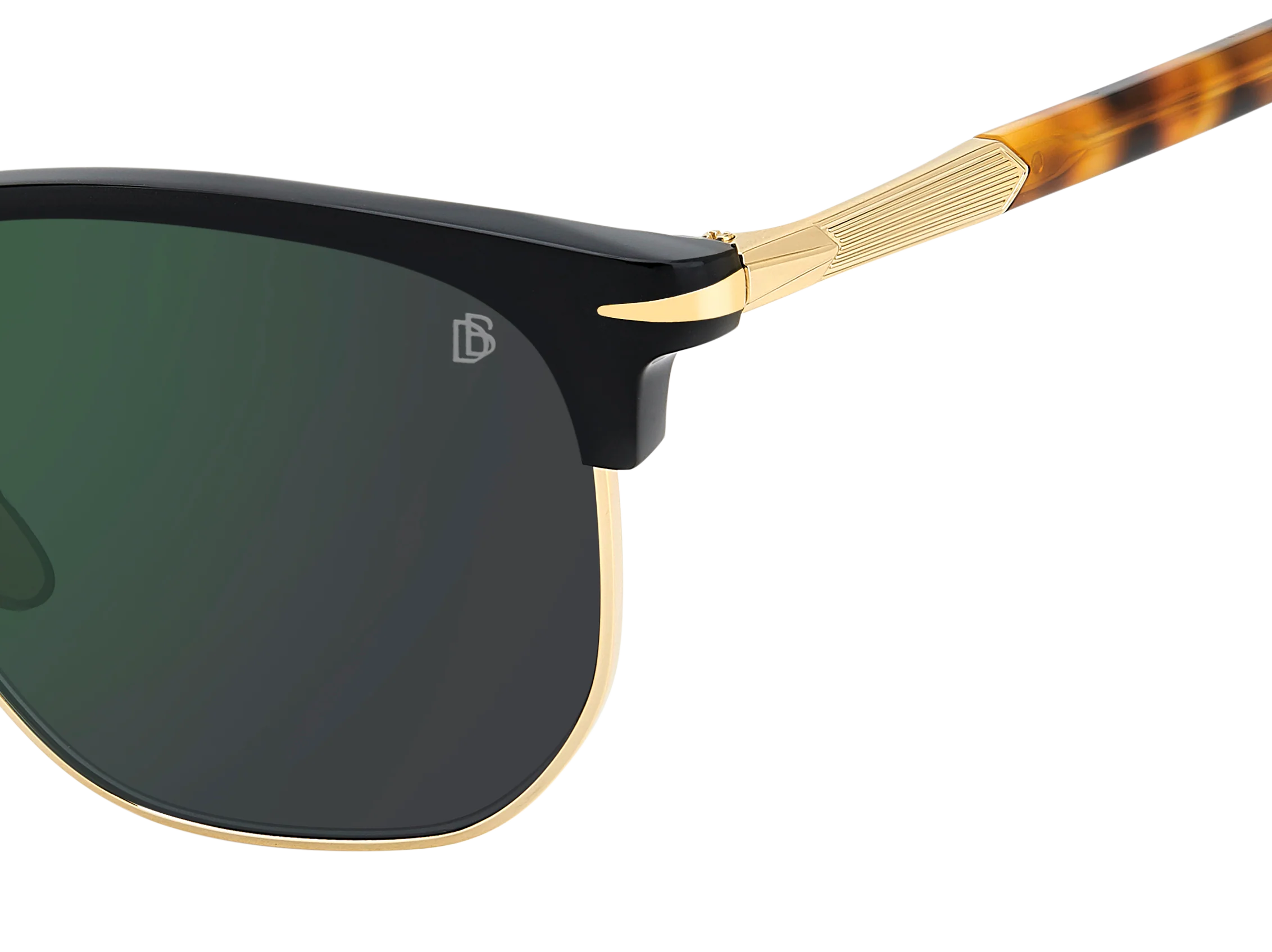DB 1176/G/S - Black Havana Gold - Green Mirror - Image 4