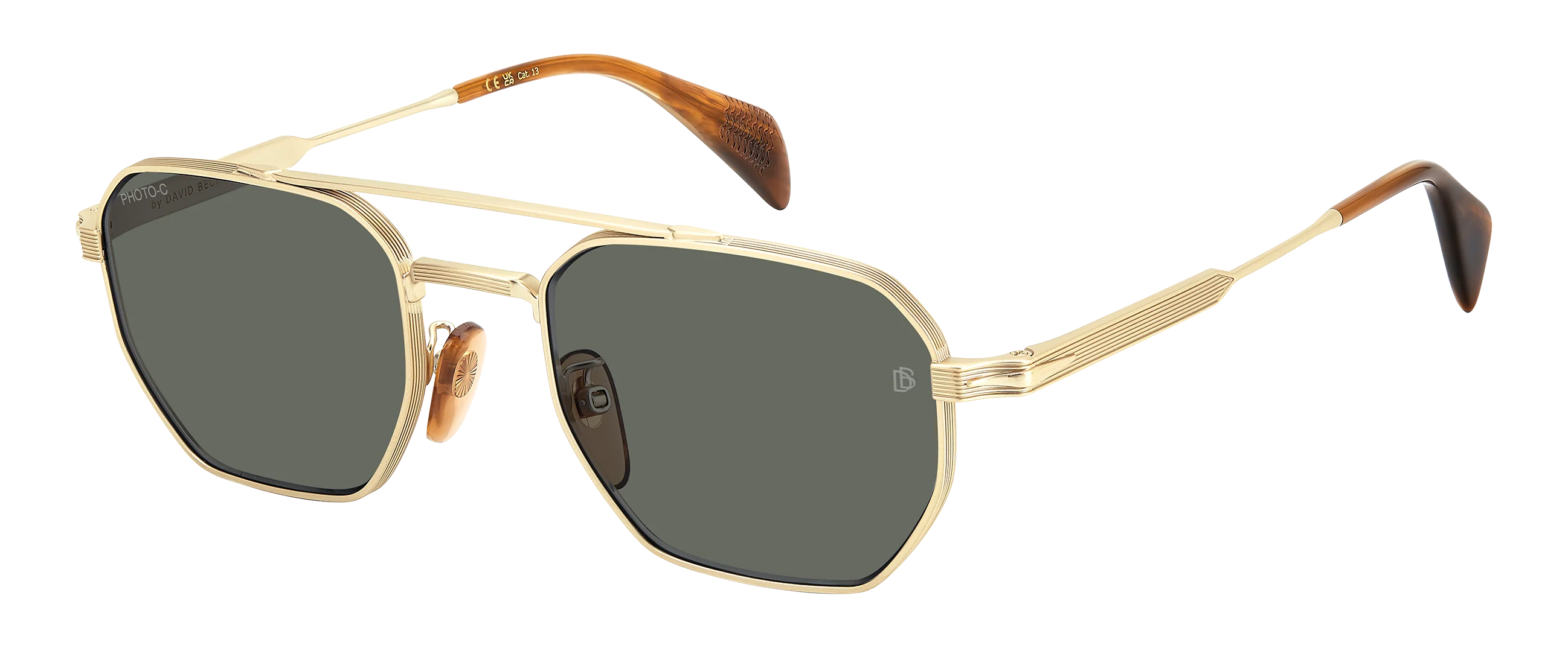 DB 1229/S - Gold Brown Horn - Greenphotochromatic Antireflex - Image 4
