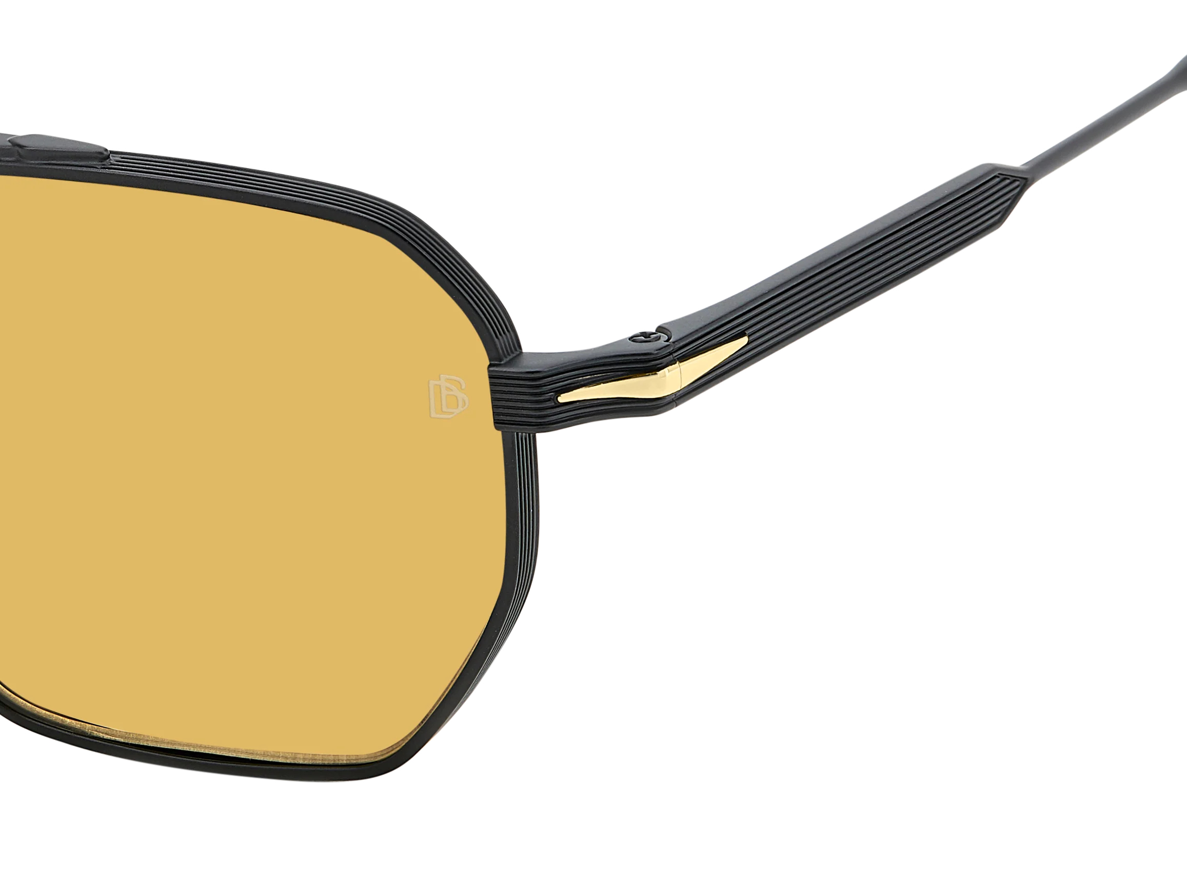DB 1229/S - Matte Black Gold - Yellow Antireflex - Image 3