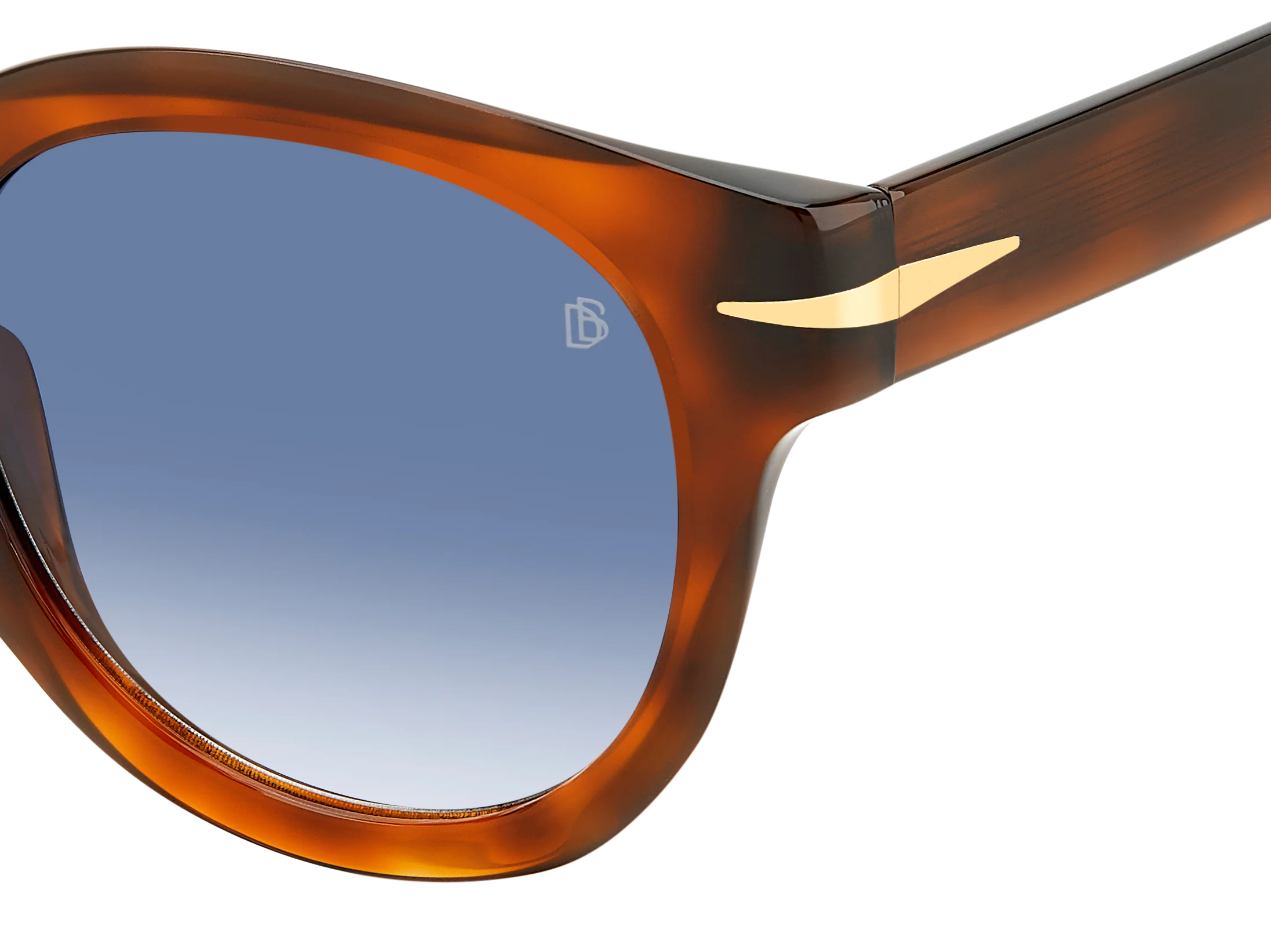 DB 7041/S FLAT - Brown Havana - Dk Blue Shaded - Image 4