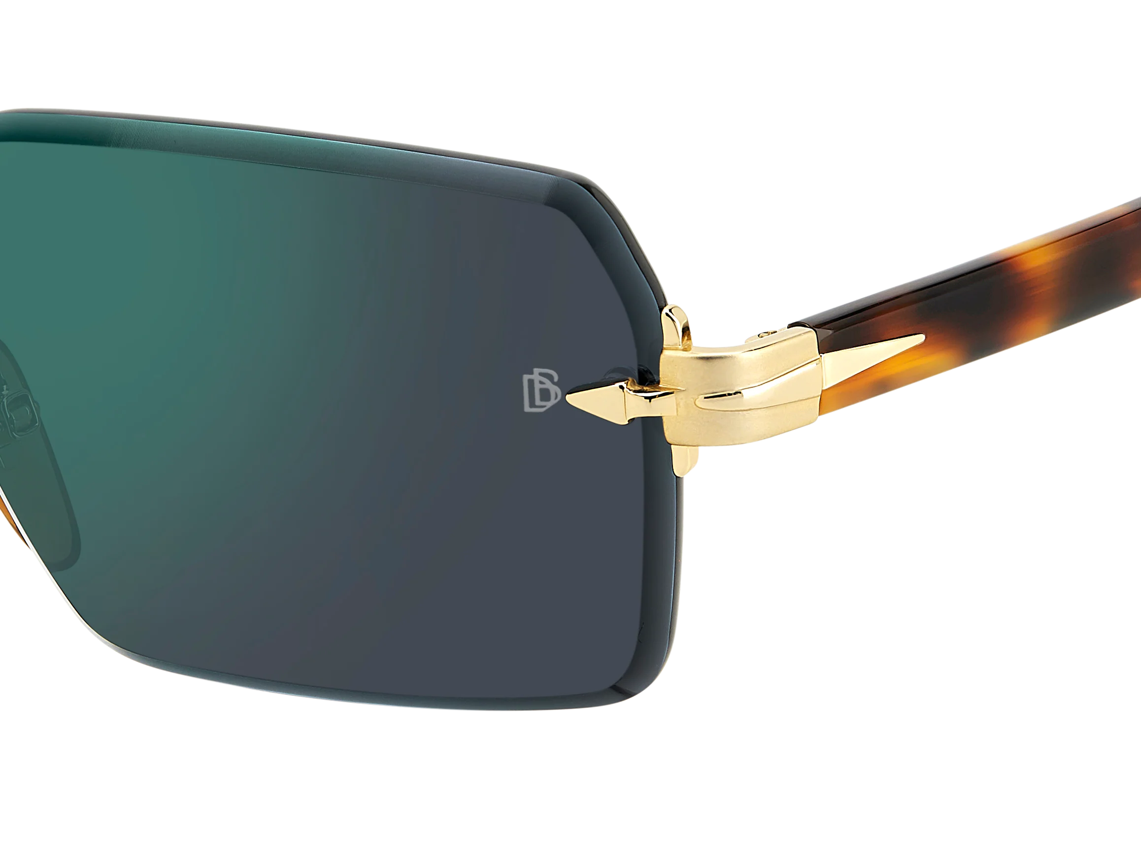 DB 7109/S - Gold Havana - Green Mirror - Image 4
