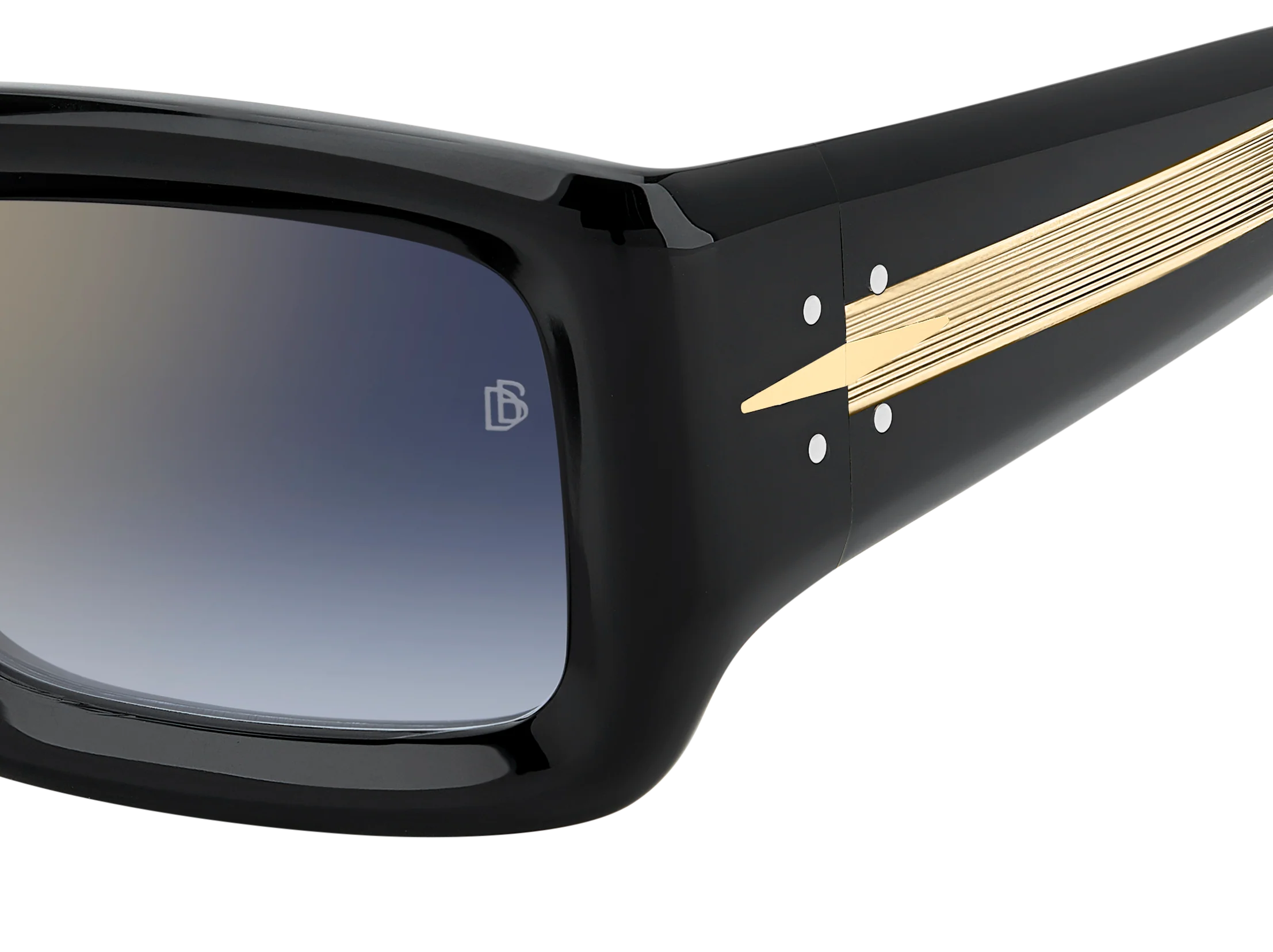 DB 7131/S - Black - Blue Shaded Gold Mirror - Image 4