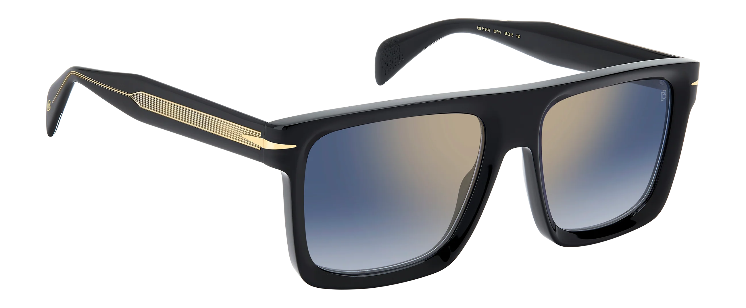 DB 7134/S - Black - Blue Shaded Gold Mirror - Image 4