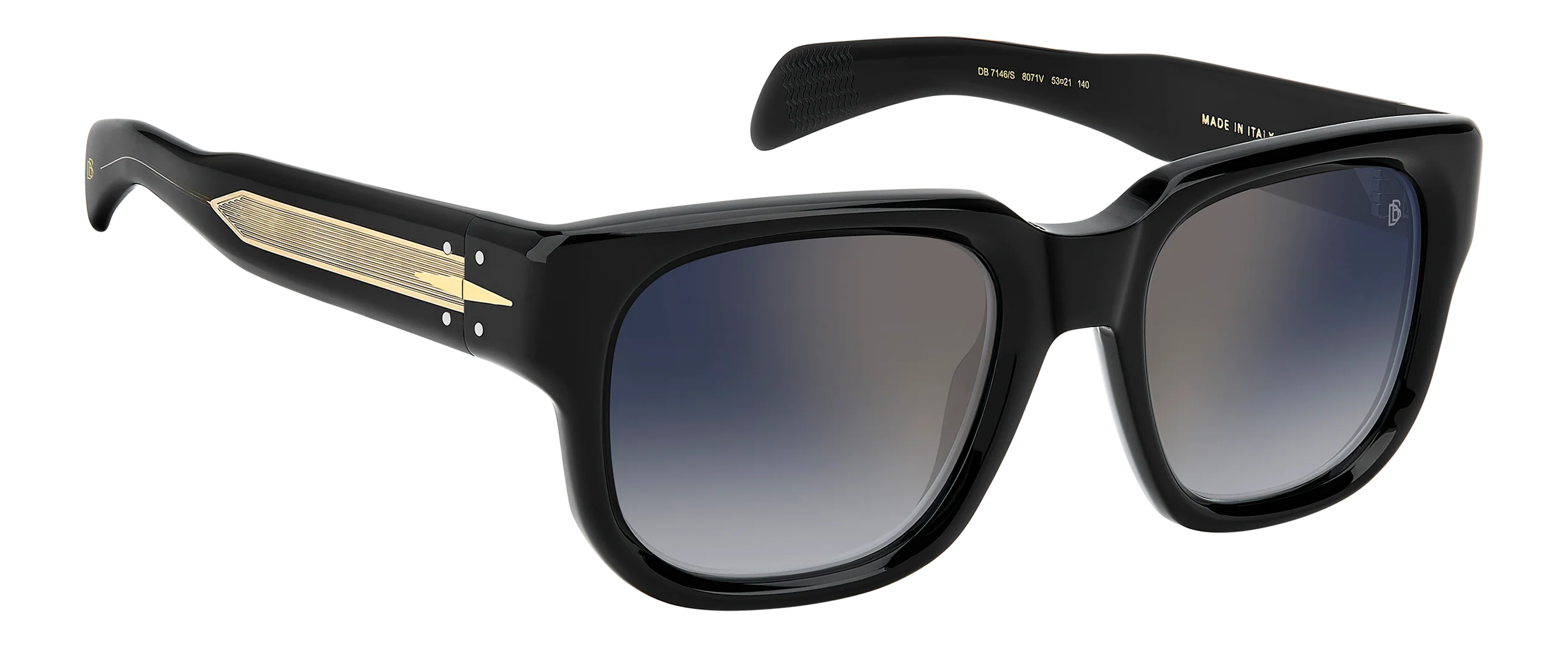DB 7146/S - Black - Blue Shaded Gold Mirror - Image 3