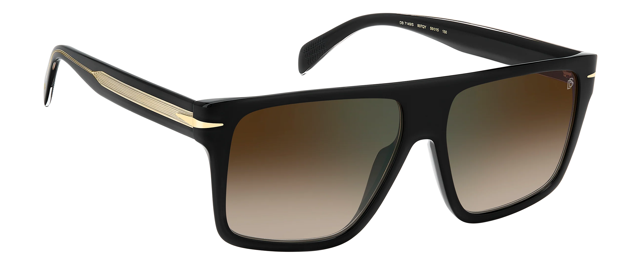 DB 7149/S - Black - Brown Shaded Green Mirror - Image 3